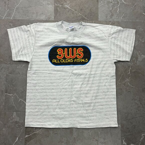 VINTAGE 3WS OLDIES RADIO GRAPHIC TEE MENS XL PITTSBURGH SHORT SLEEVE - Picture 1 of 9